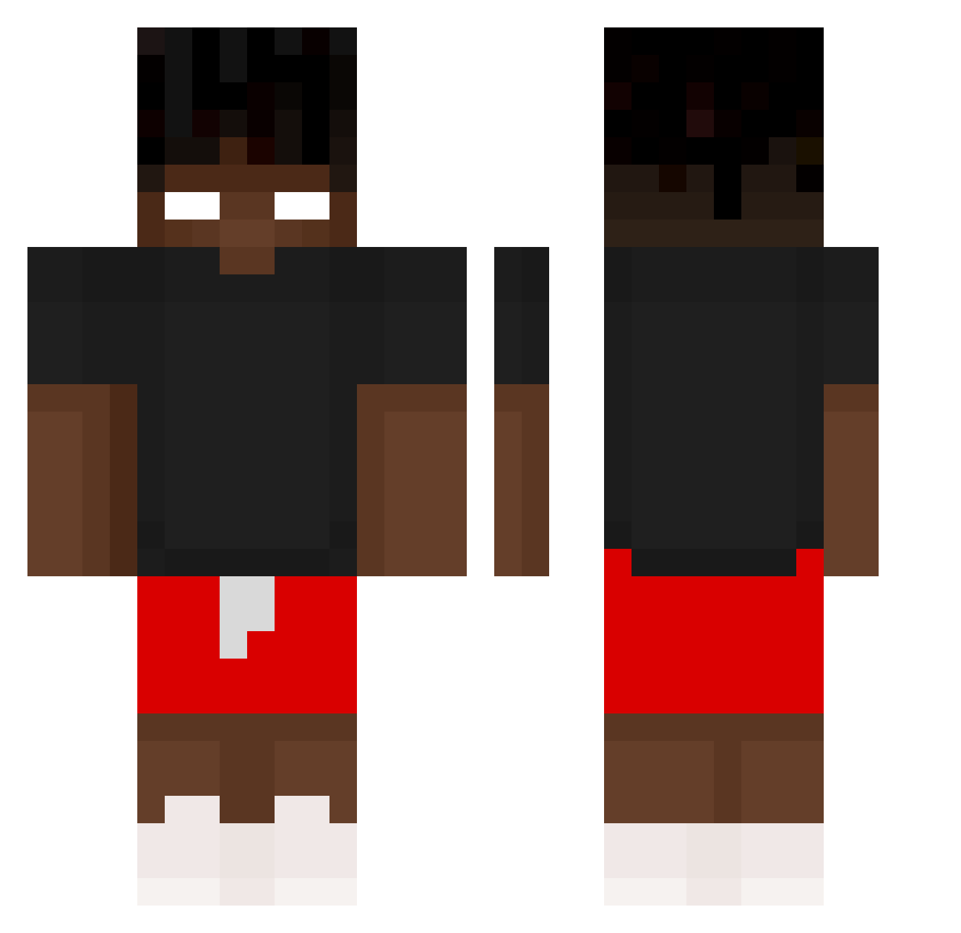 StarCraft20 Minecraft skin, front and back view
