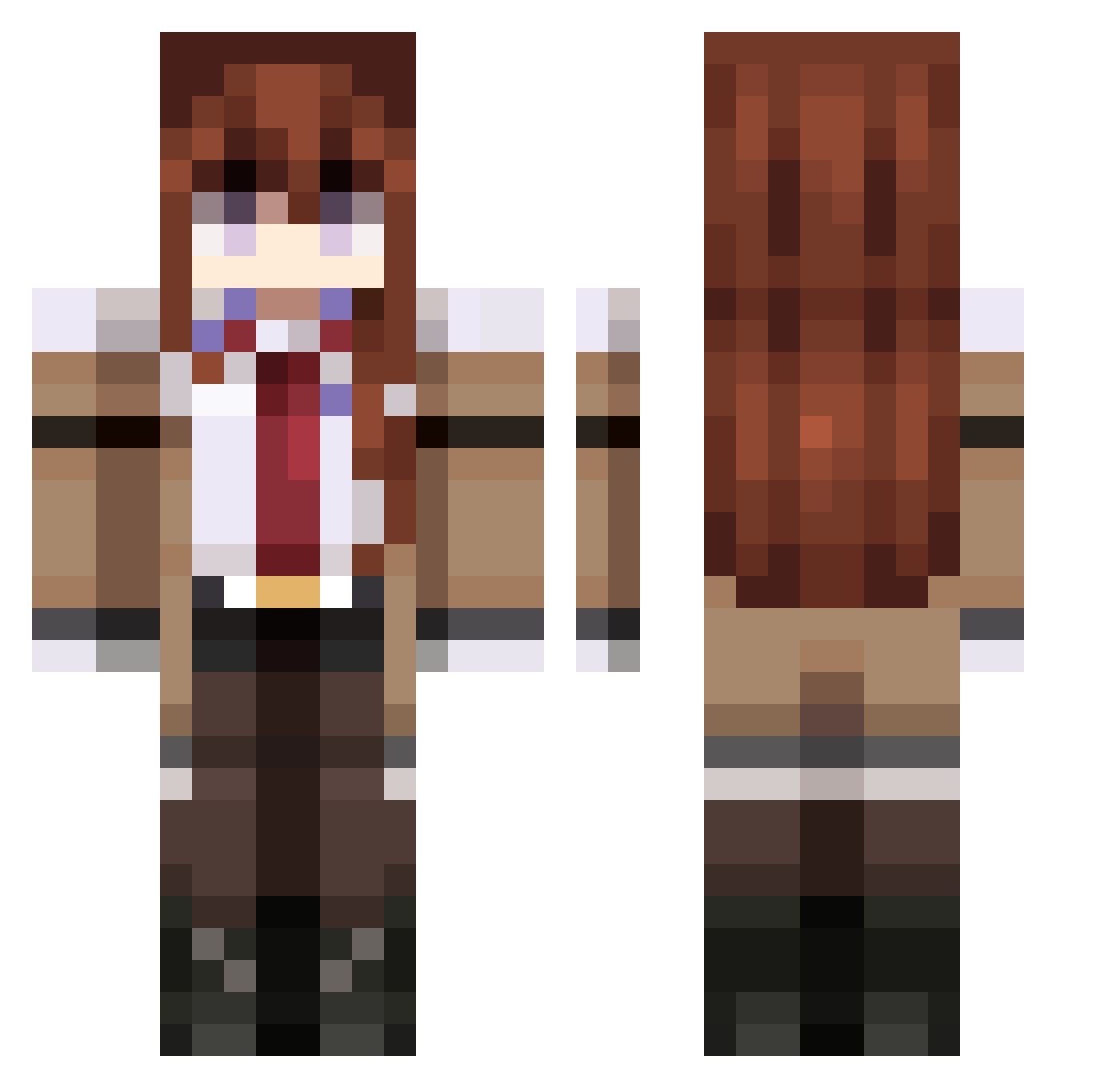 __Masamune__ Minecraft skin, front and back view