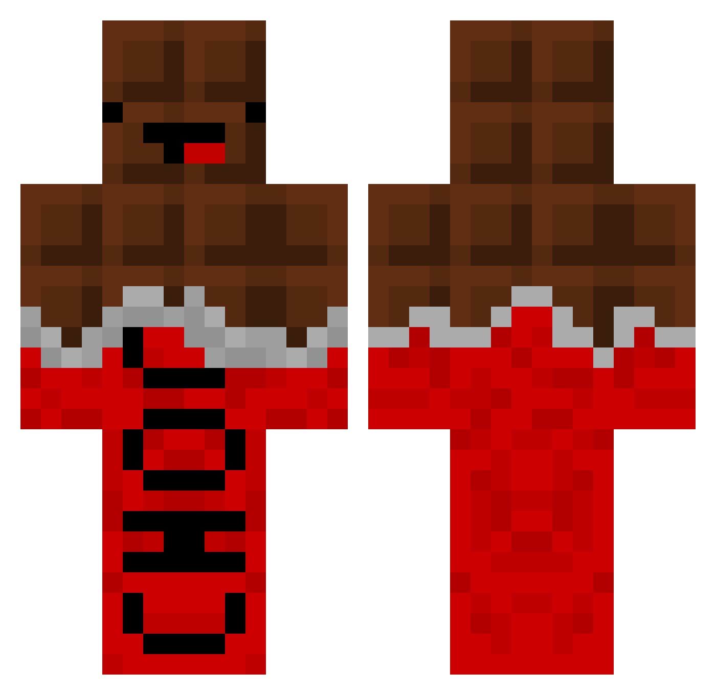 Schockiiii Minecraft skin, front and back view