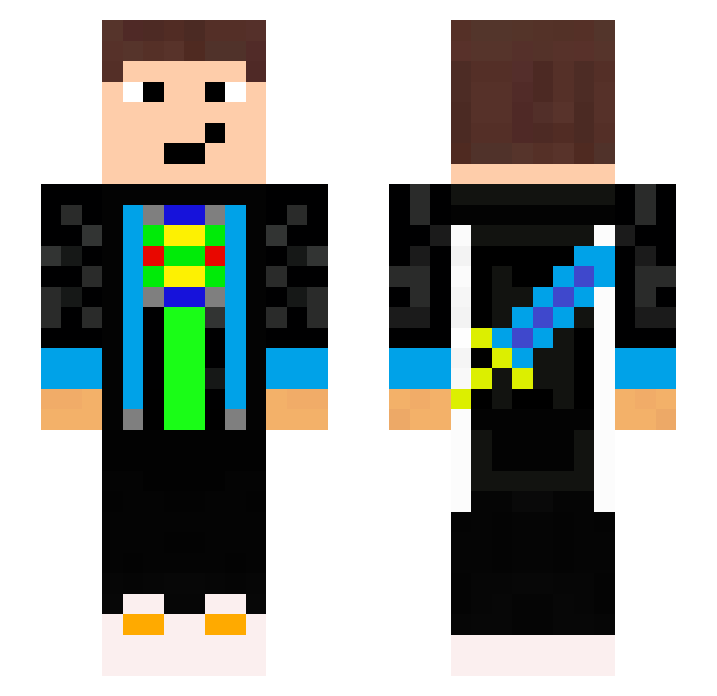 Syrersindhs Minecraft skin, front and back view