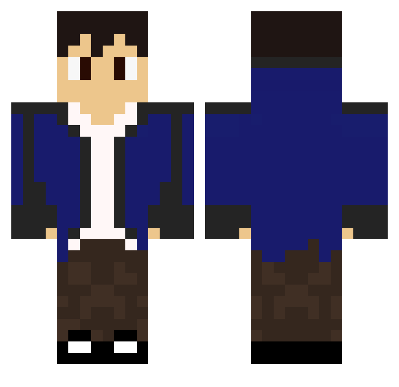 tuckzzman Minecraft skin, front and back view