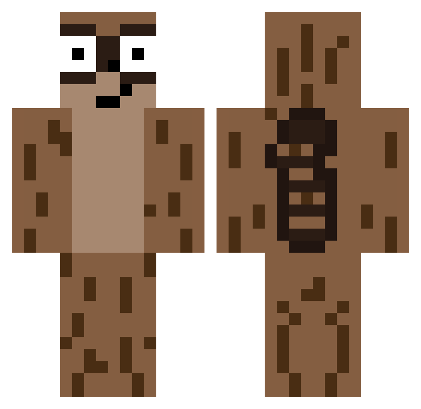 bugrawx Minecraft skin, front and back view