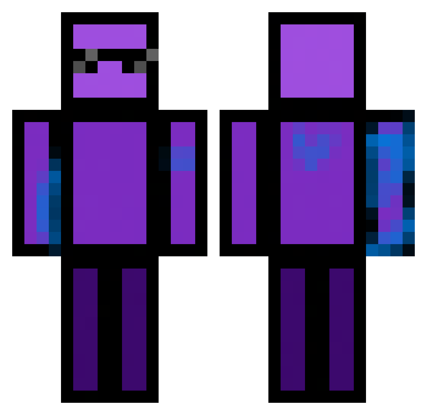 villagerchad Minecraft skin, front and back view