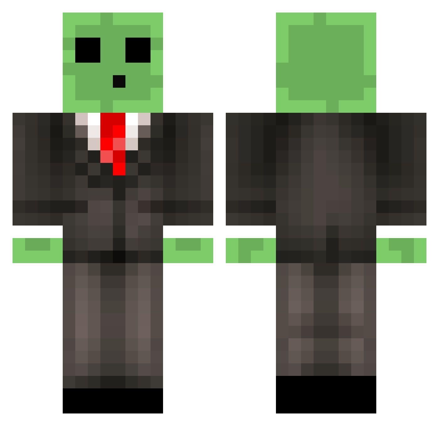 Tositt Minecraft skin, front and back view