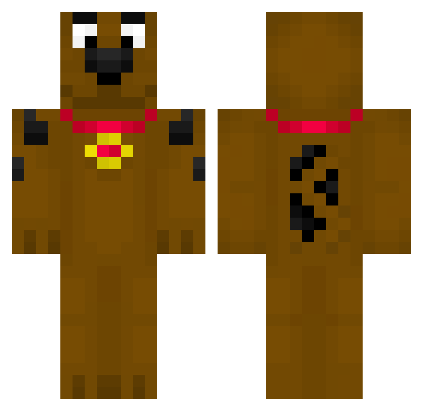 DZIKu1337 Minecraft skin, front and back view