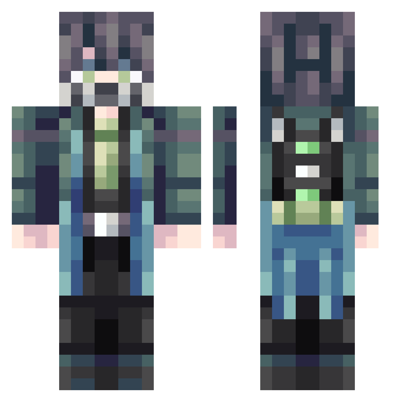 ChessTao Minecraft skin, front and back view