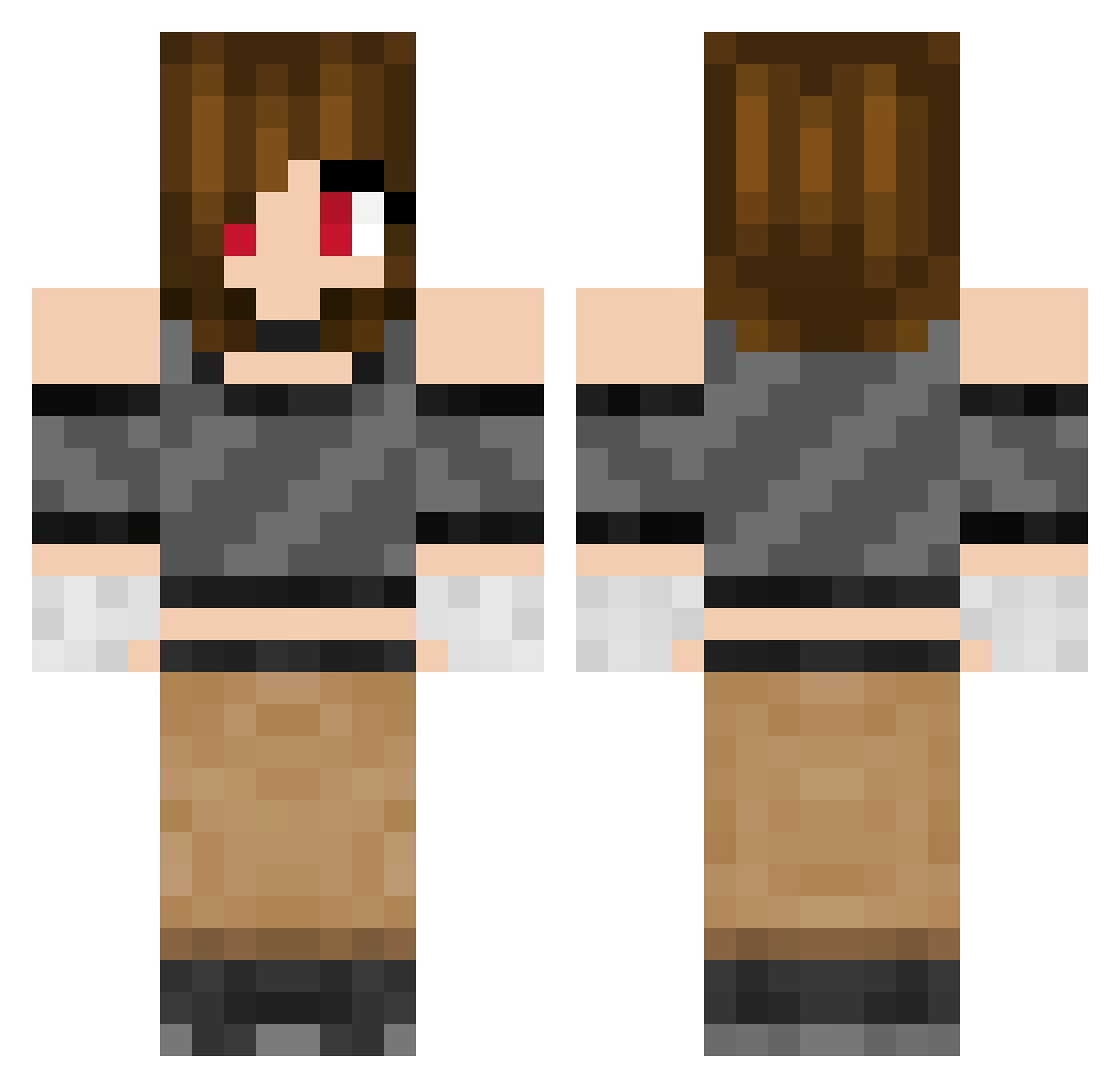 StronkiOfSpadez Minecraft skin, front and back view