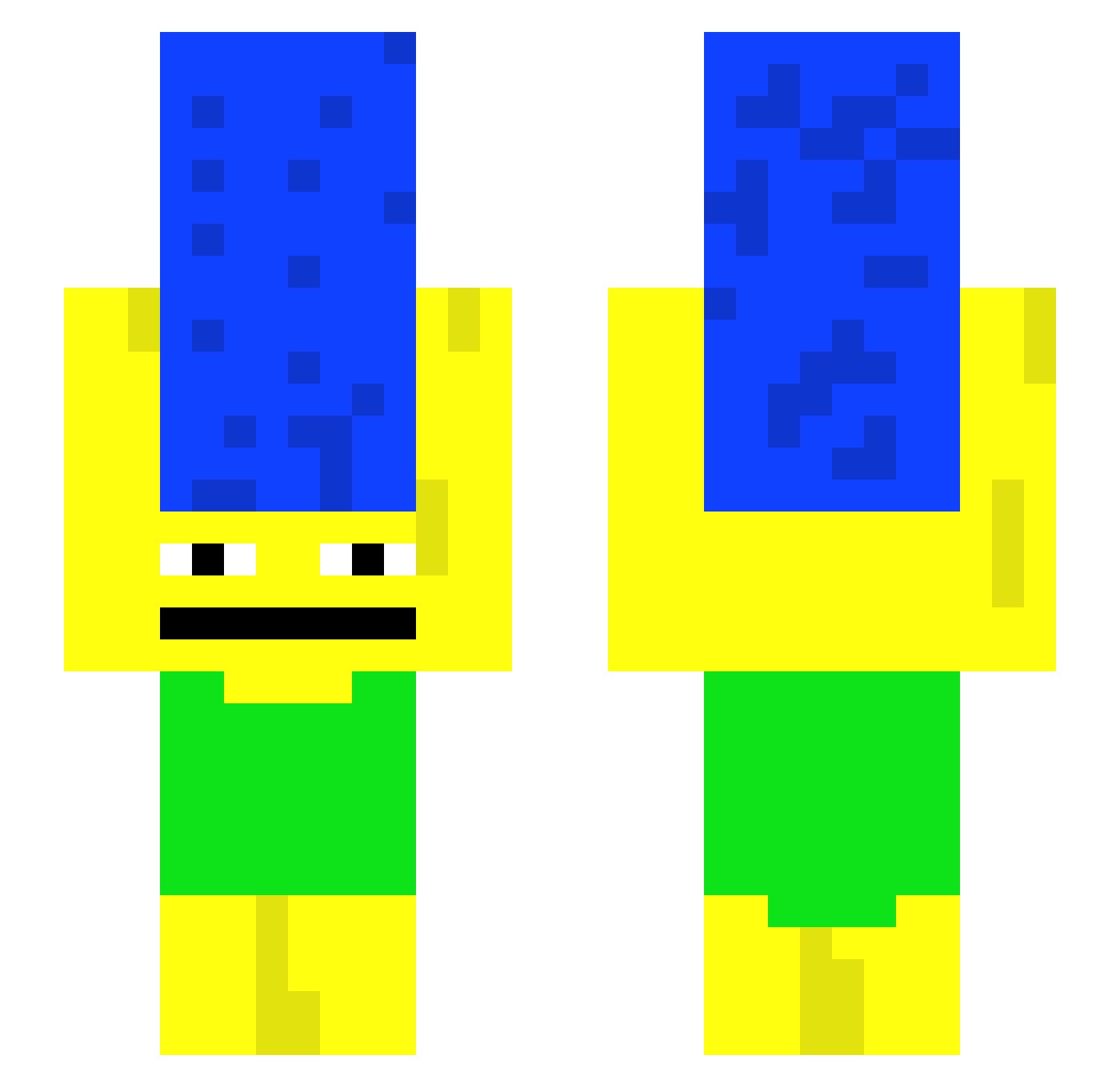 PotitoGang Minecraft skin, front and back view