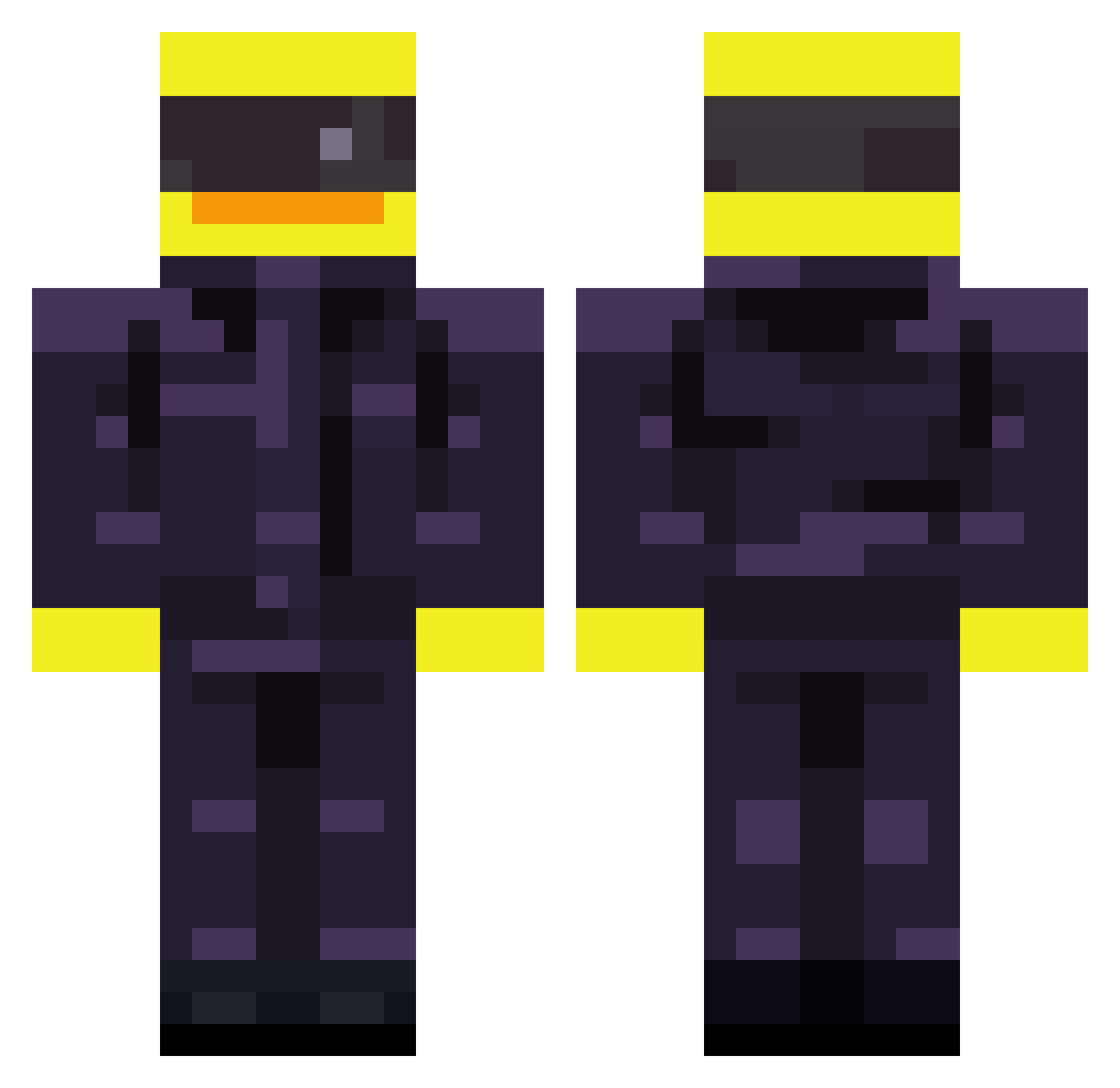 NaBobs Minecraft skin, front and back view
