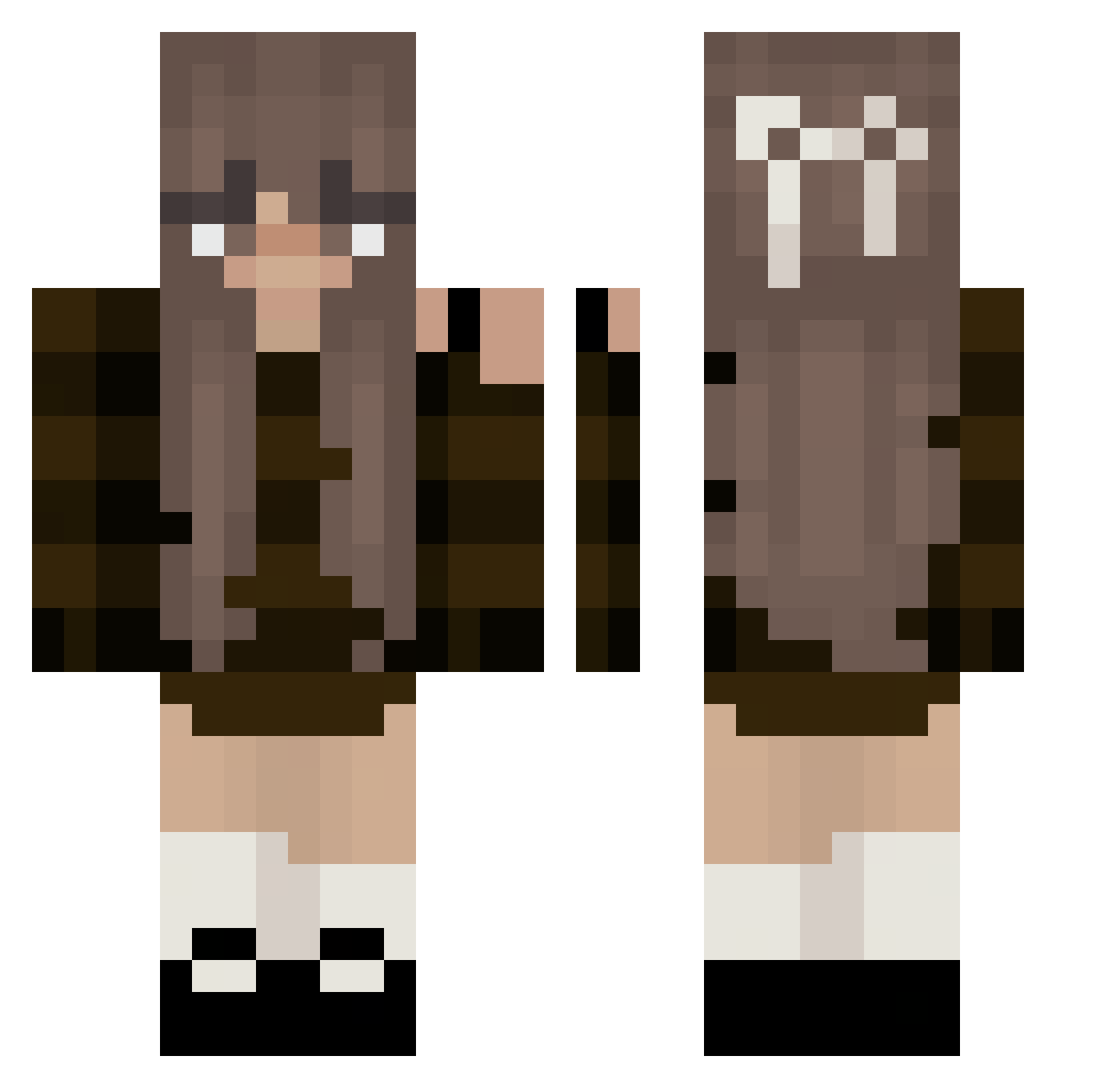 winter_180 Minecraft skin, front and back view