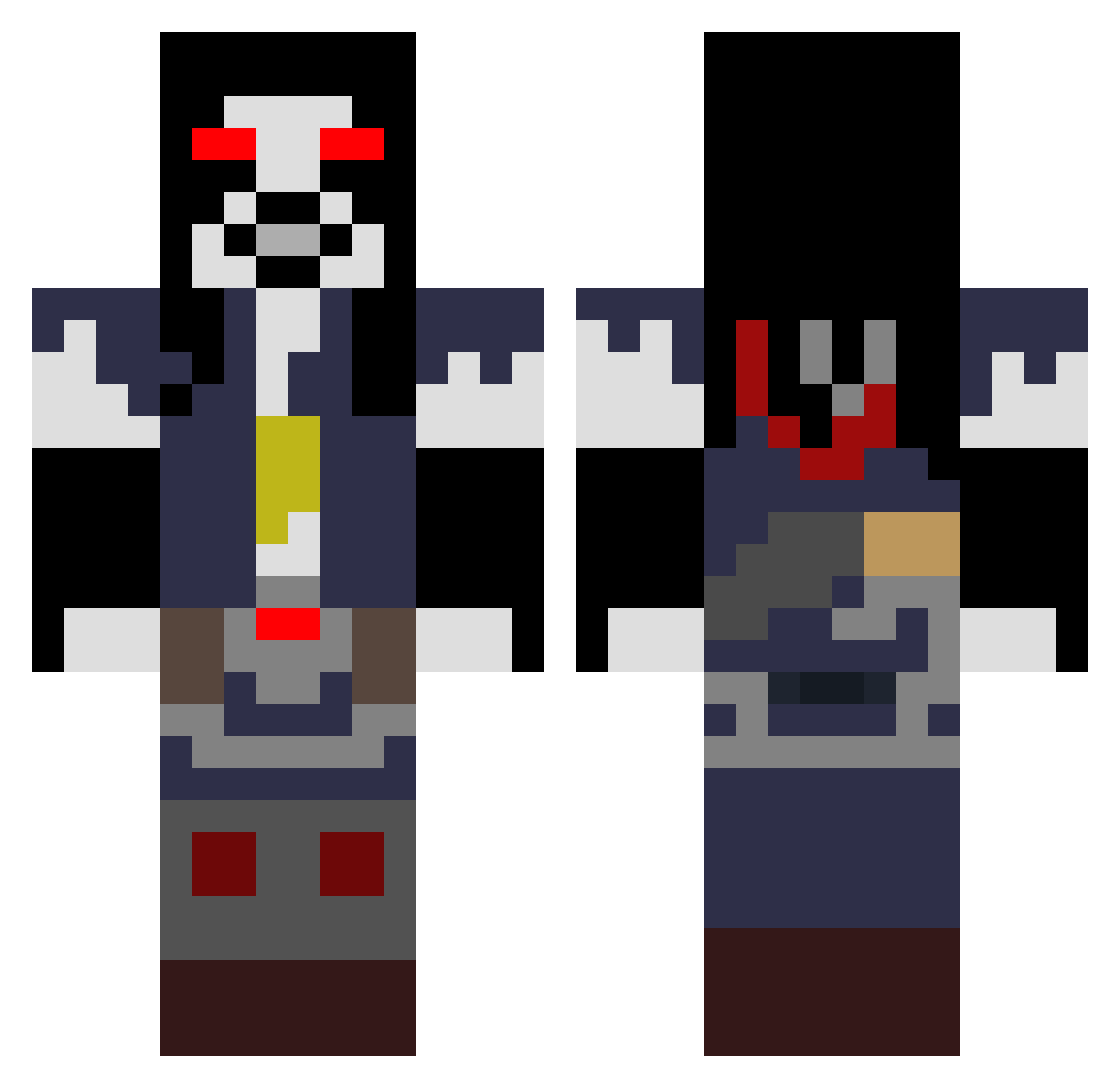 FistOfStrength Minecraft skin, front and back view