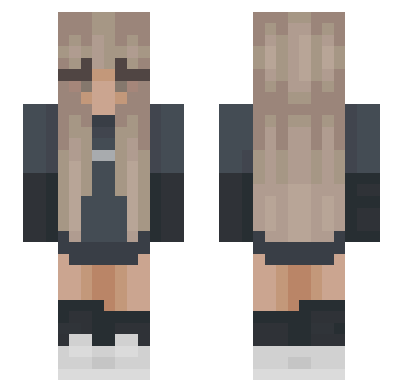 Tilleyyy70 Minecraft skin, front and back view