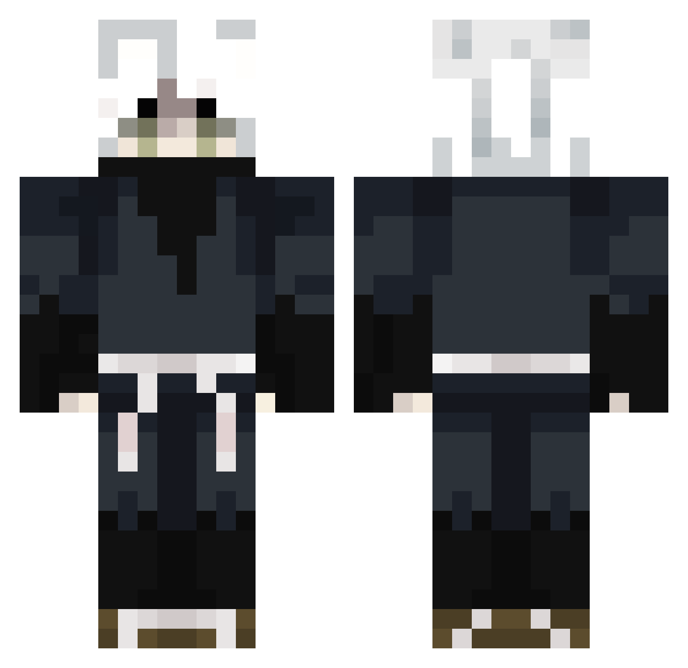Kaizen00 Minecraft skin, front and back view