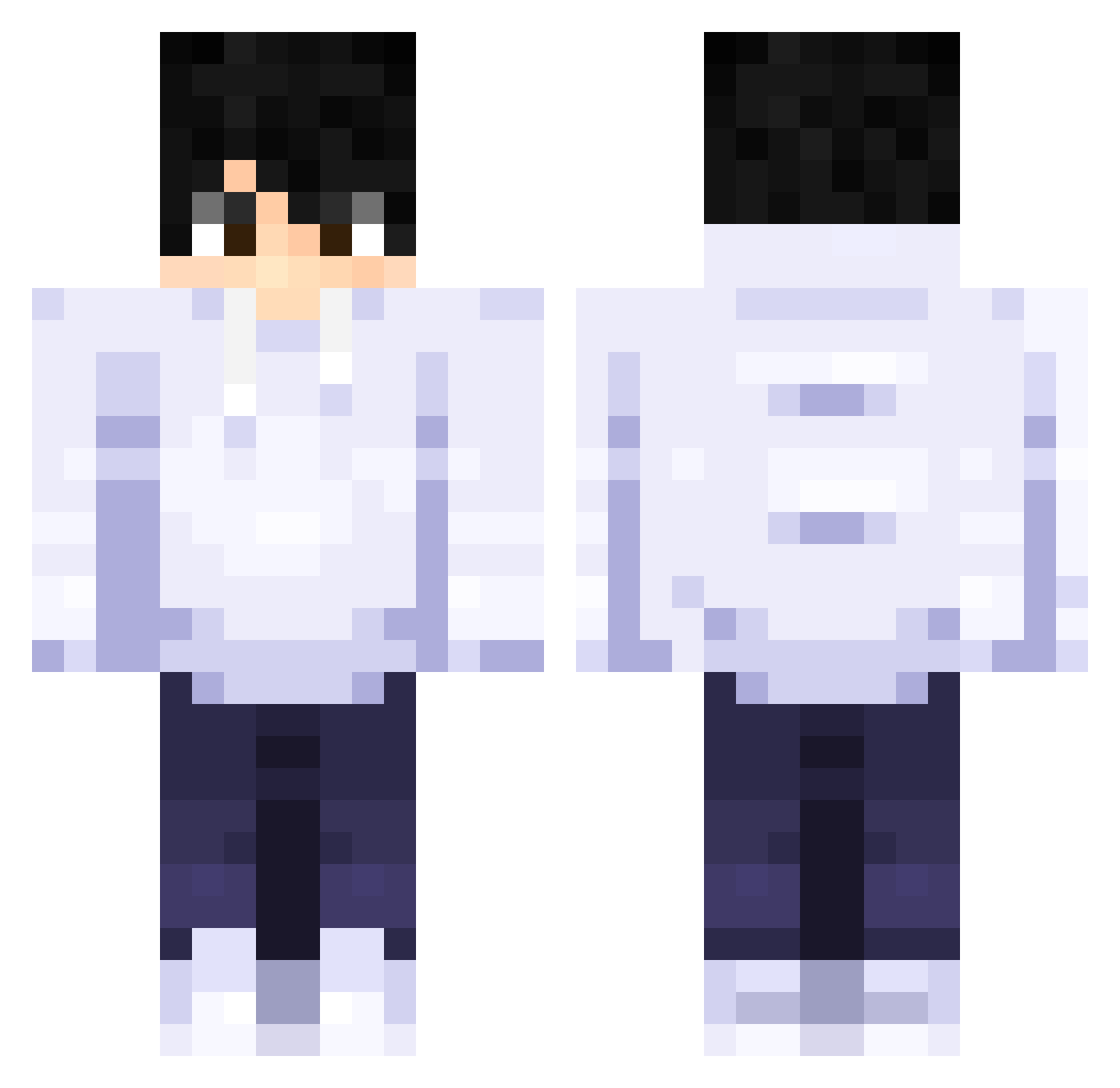 bibb012 Minecraft skin, front and back view