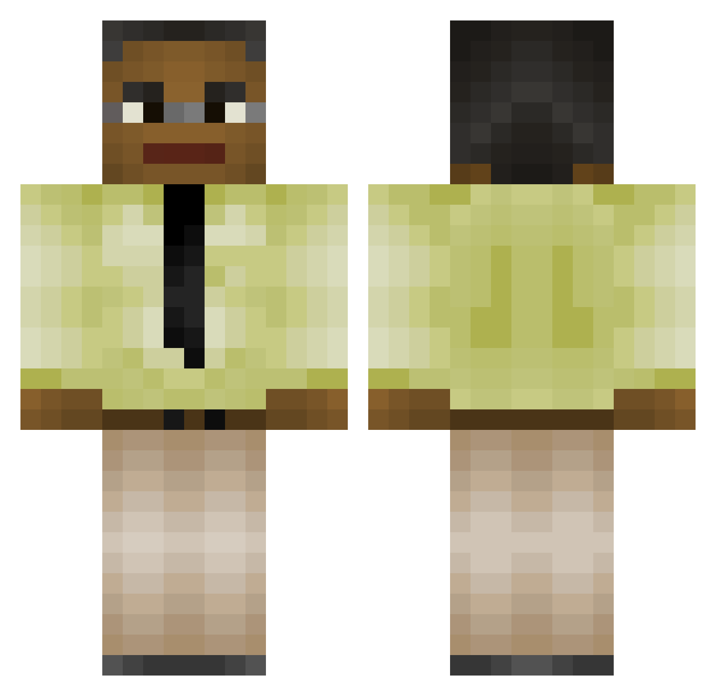 TacticalTemplar_ Minecraft skin, front and back view