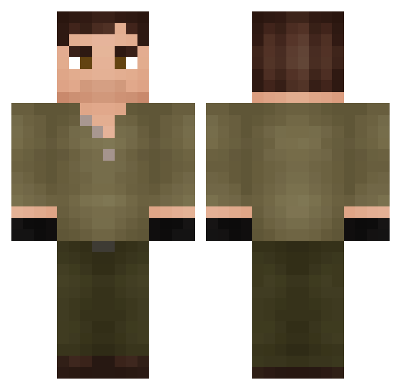 RealbPolish Minecraft skin, front and back view