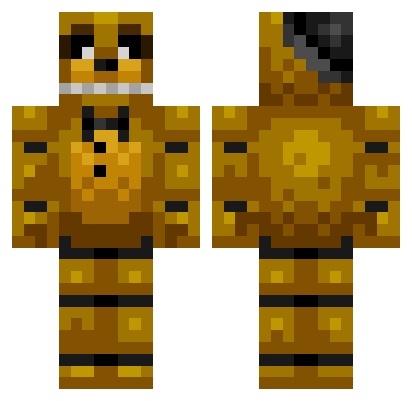 KhoaPentai Minecraft skin, front and back view