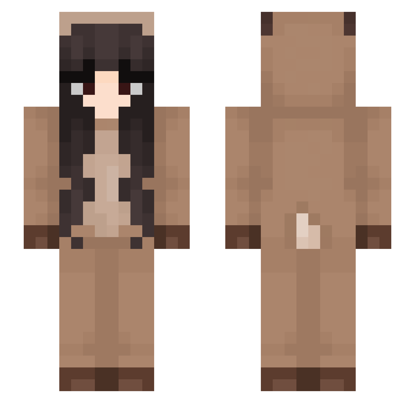 hamsiiiii Minecraft skin, front and back view