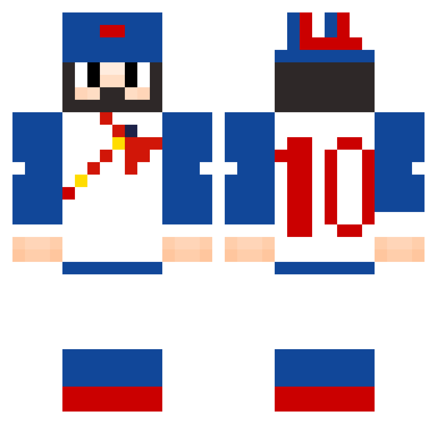 BulldogBravoDad Minecraft skin, front and back view