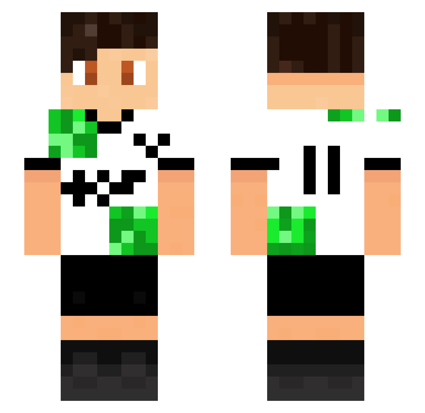 hitlastt Minecraft skin, front and back view