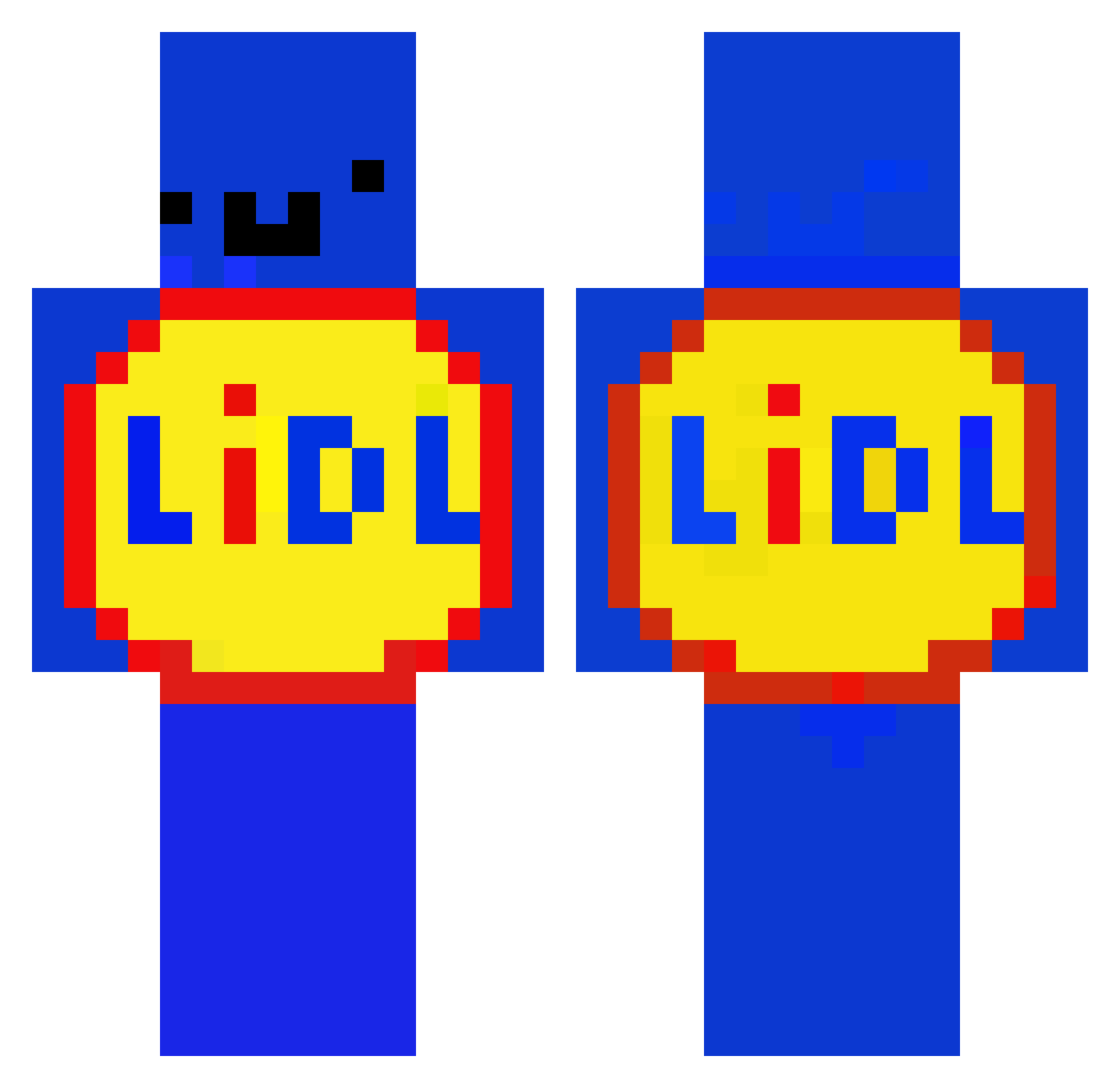 Honkanen_ Minecraft skin, front and back view