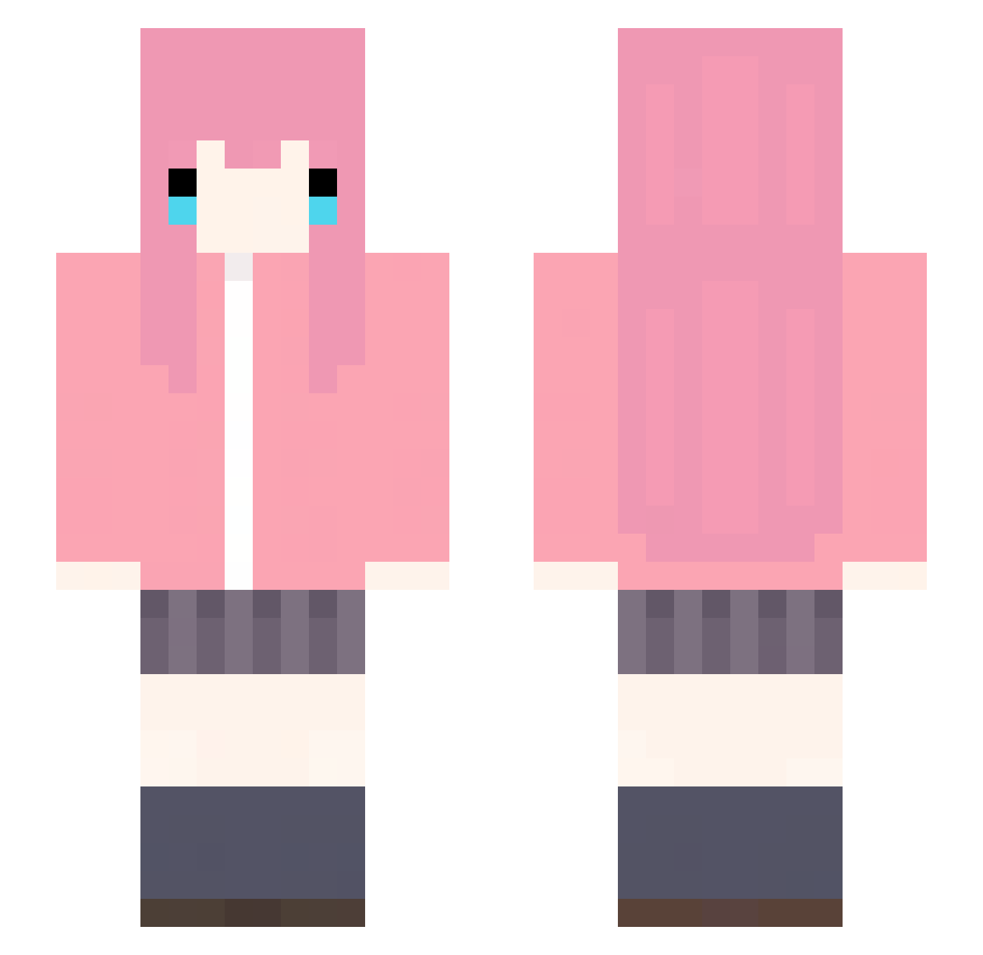 leedongyune Minecraft skin, front and back view