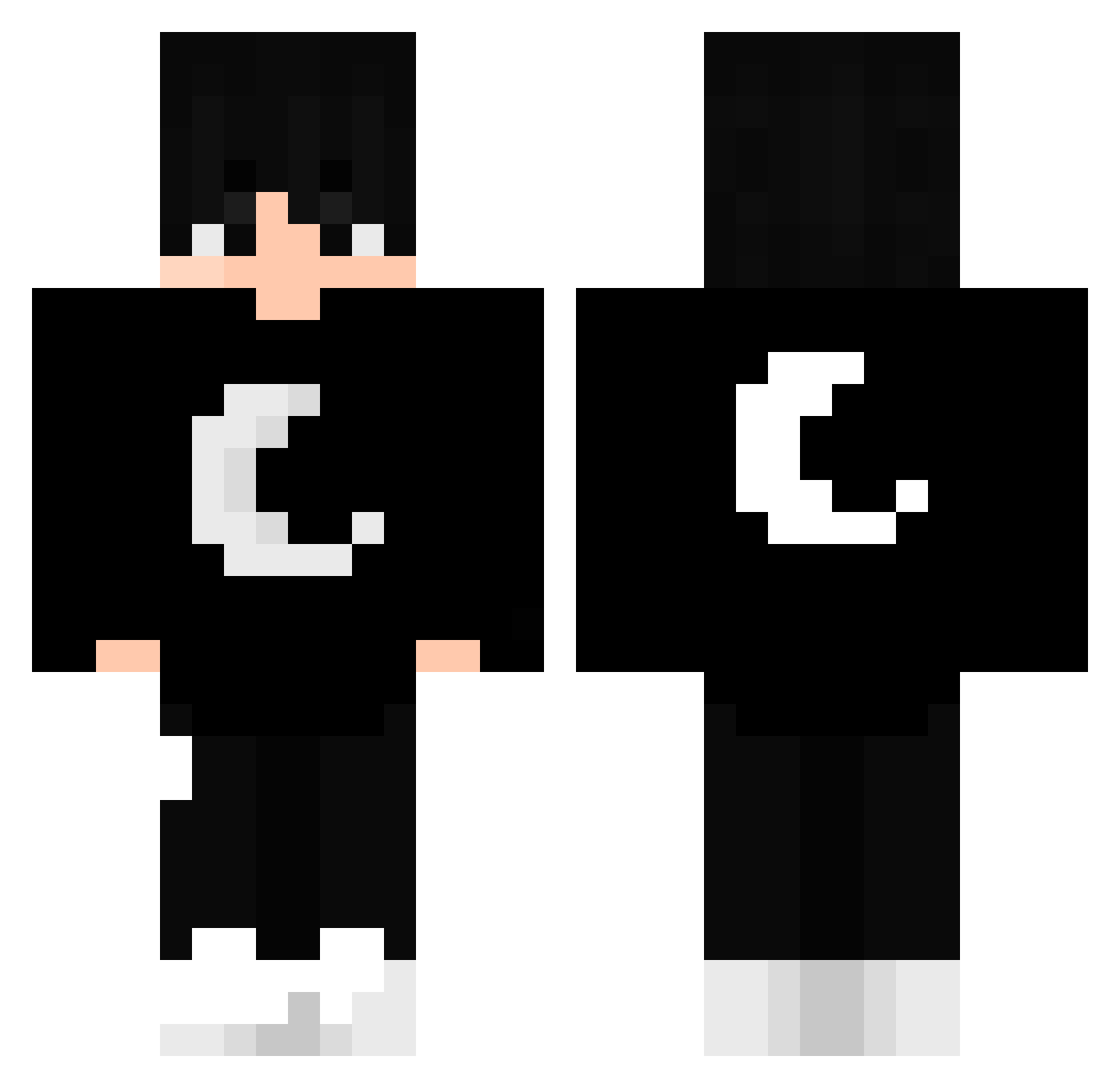 LihuCrack Minecraft skin, front and back view