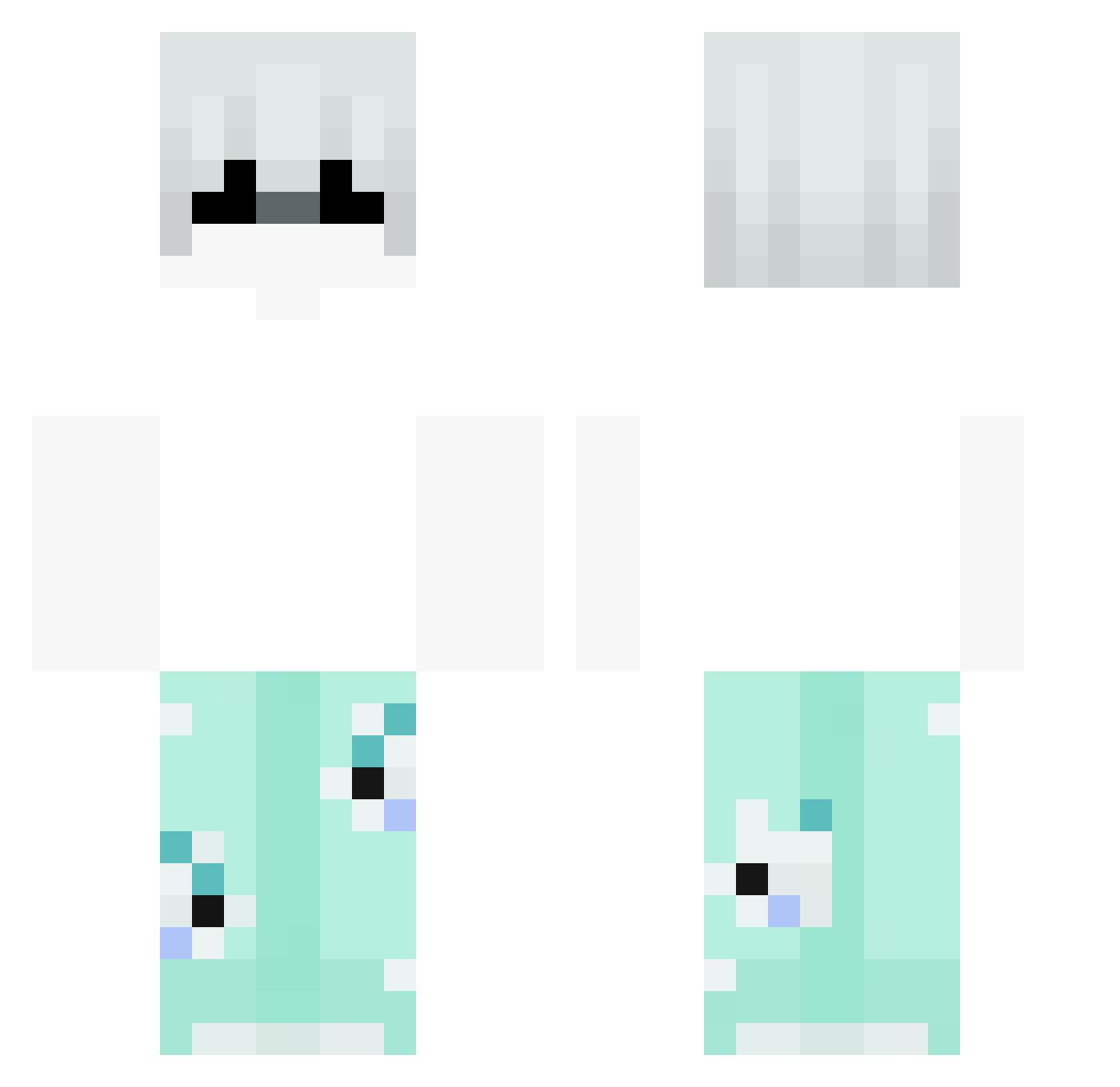 Not_kk7997 Minecraft skin, front and back view