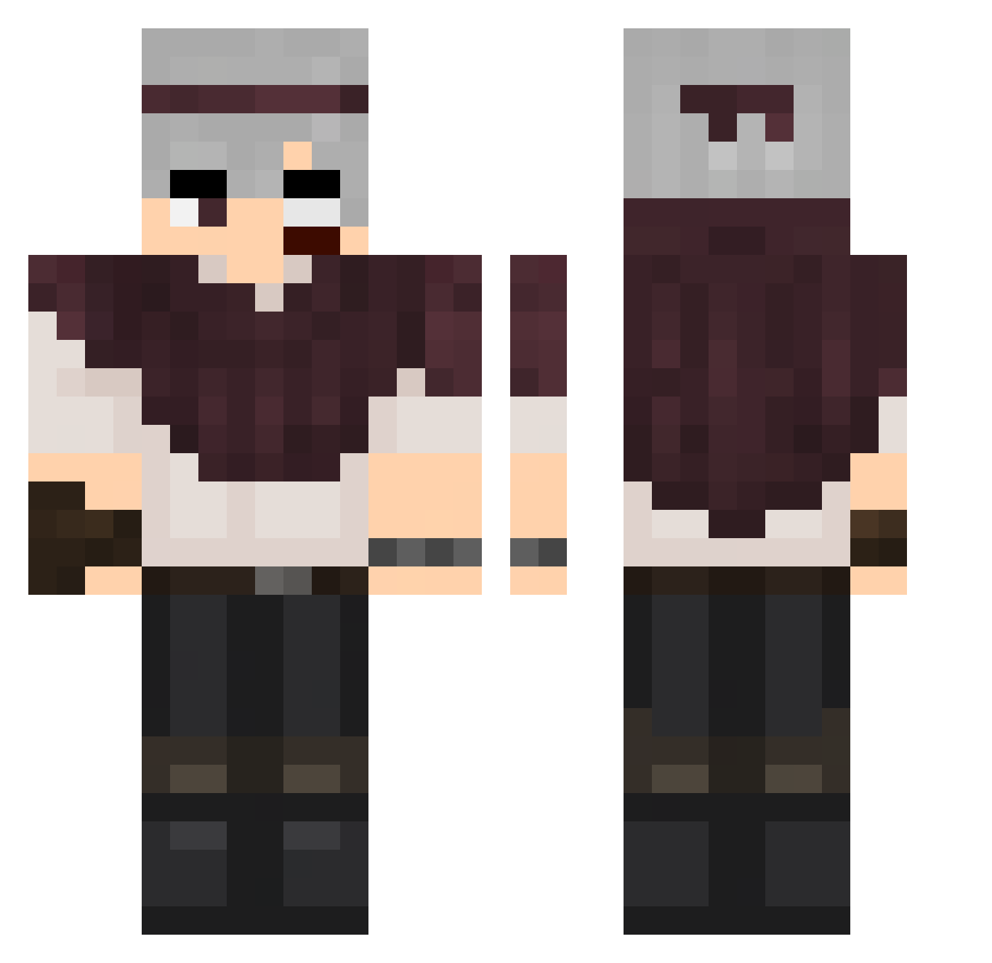 VonOakenShield Minecraft skin, front and back view