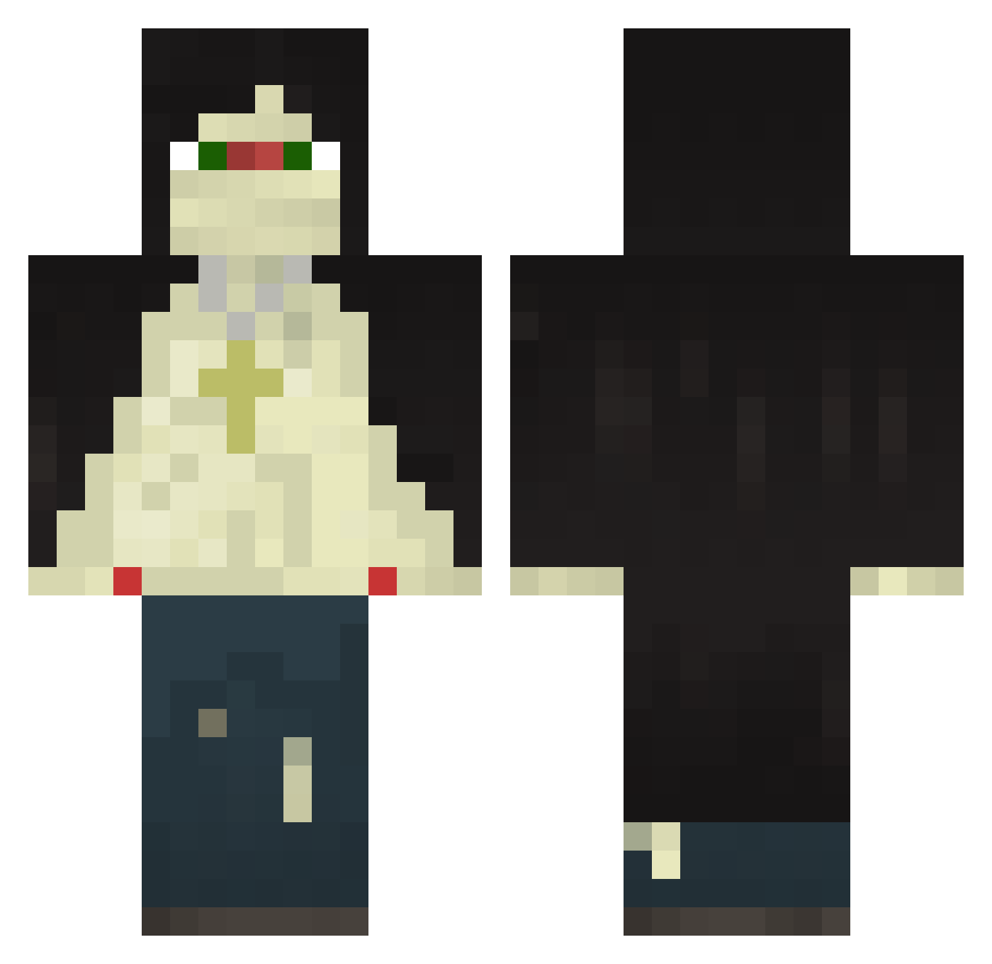 _Aspen2000 Minecraft skin, front and back view