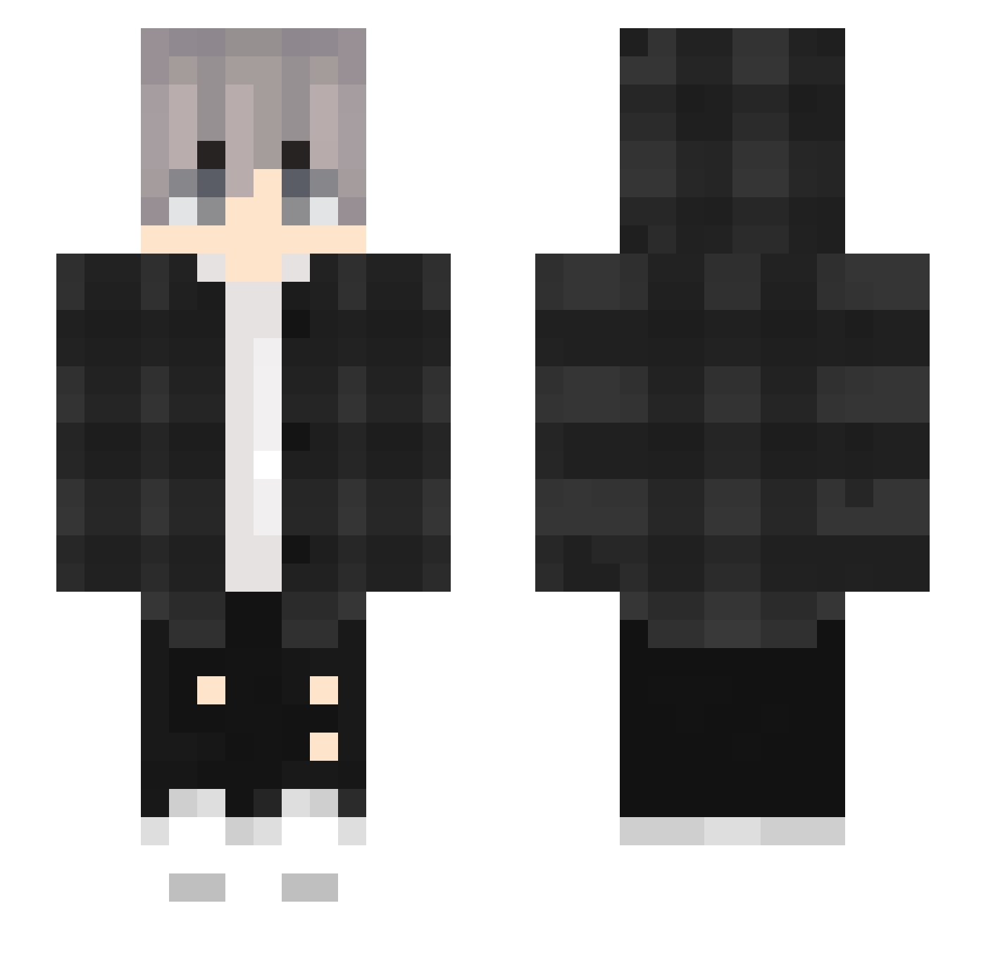 xKomischer Minecraft skin, front and back view