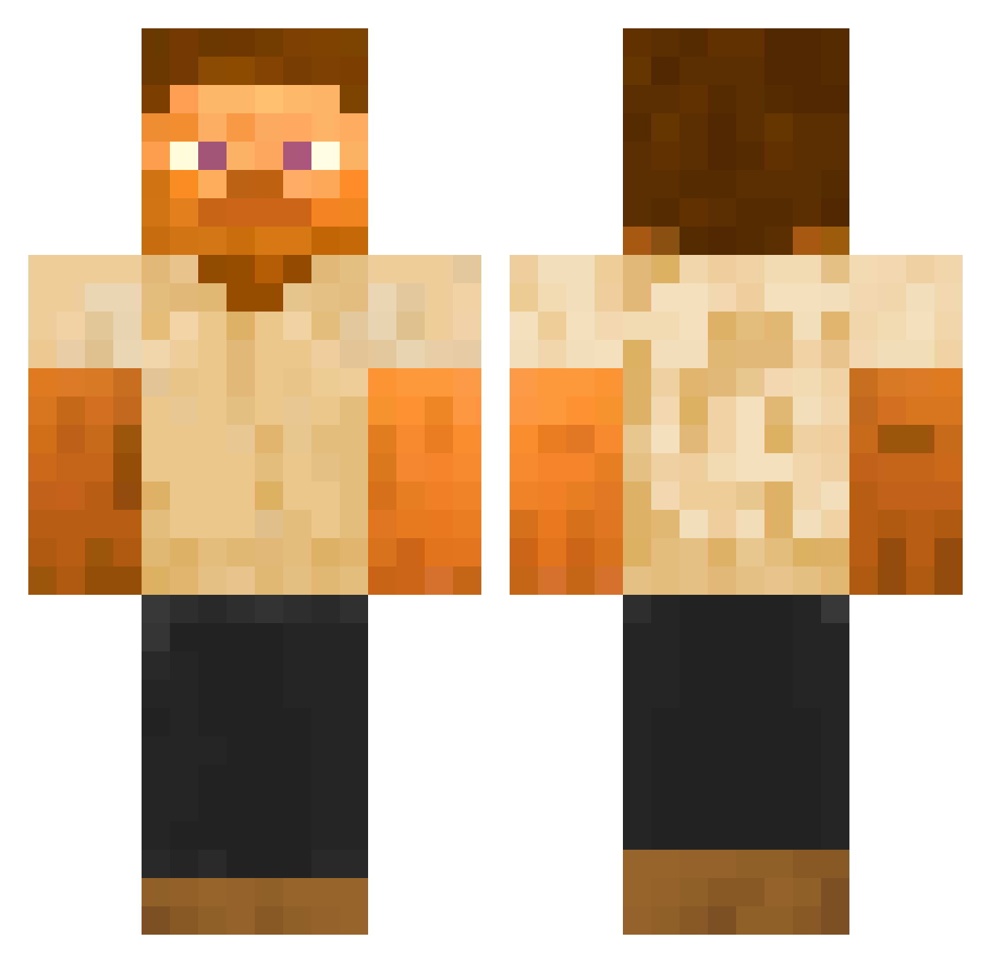 linm Minecraft skin, front and back view