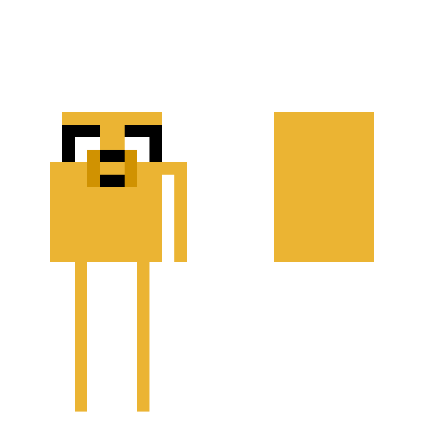 verticalism Minecraft skin, front and back view