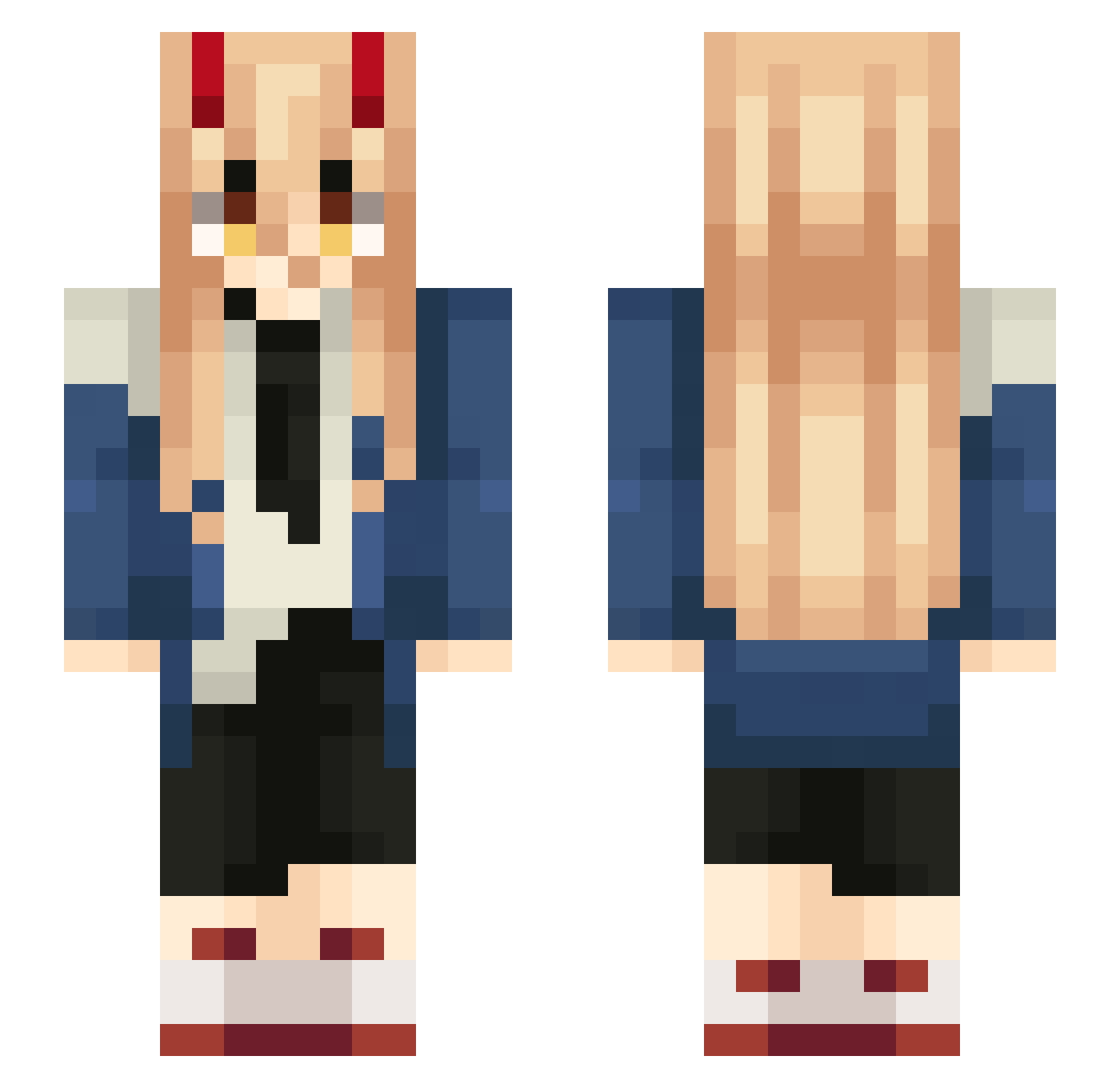 The_Lunacorn Minecraft skin, front and back view