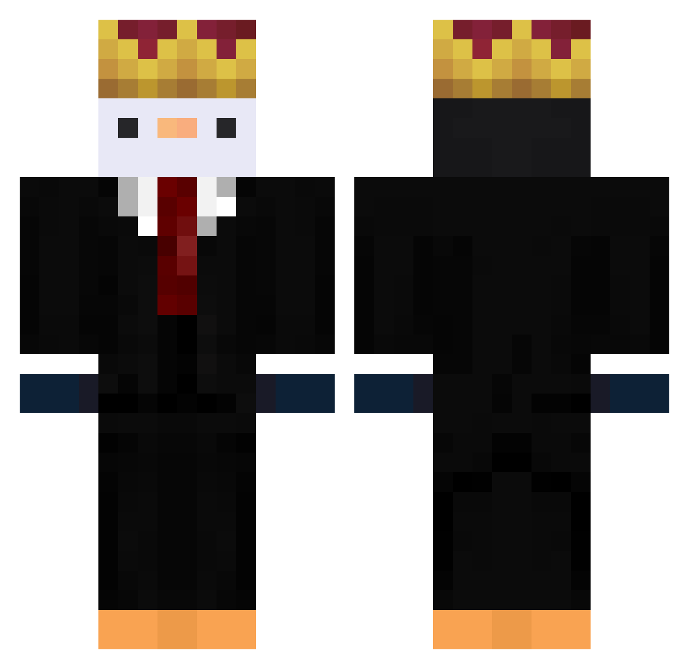 Studie_19 Minecraft skin, front and back view