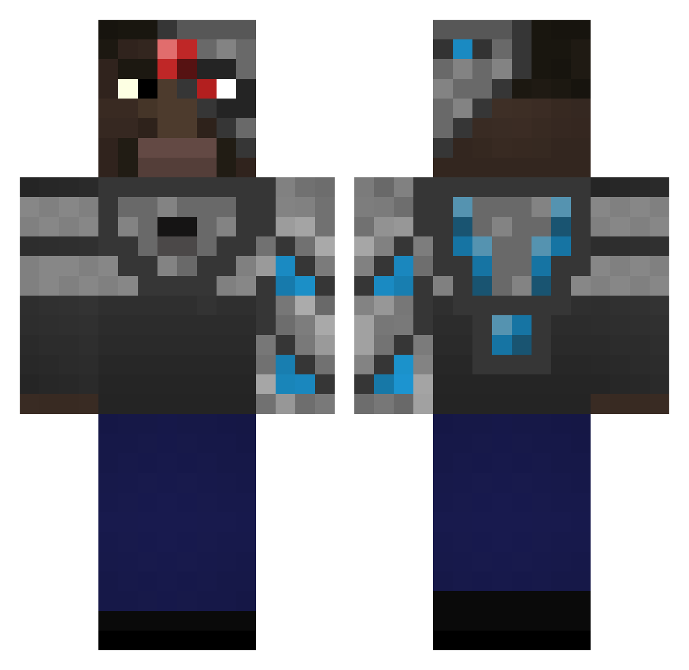 Kimmywa26 Minecraft skin, front and back view