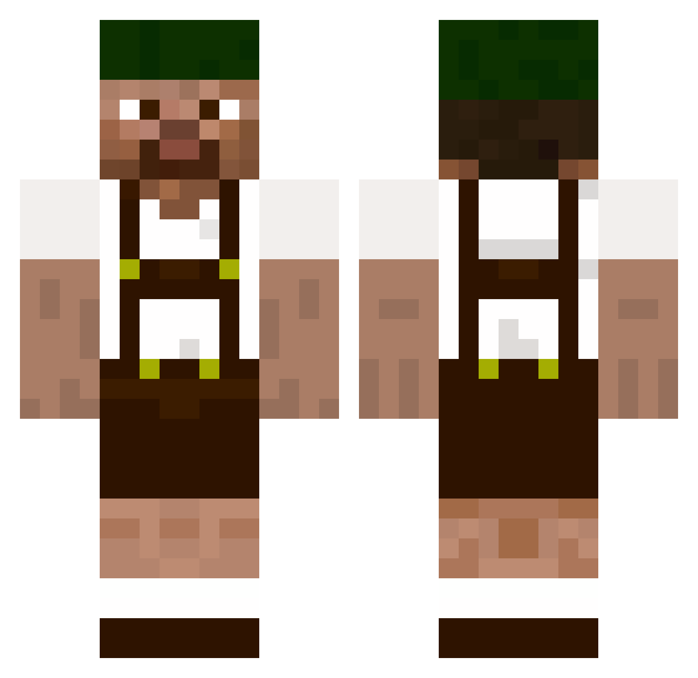 WilmaJackson187 Minecraft skin, front and back view