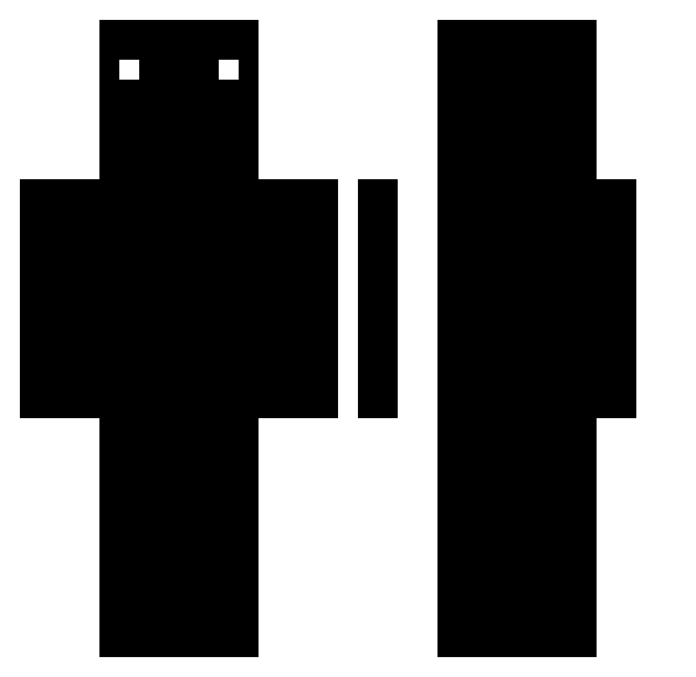 Vultageee Minecraft skin, front and back view