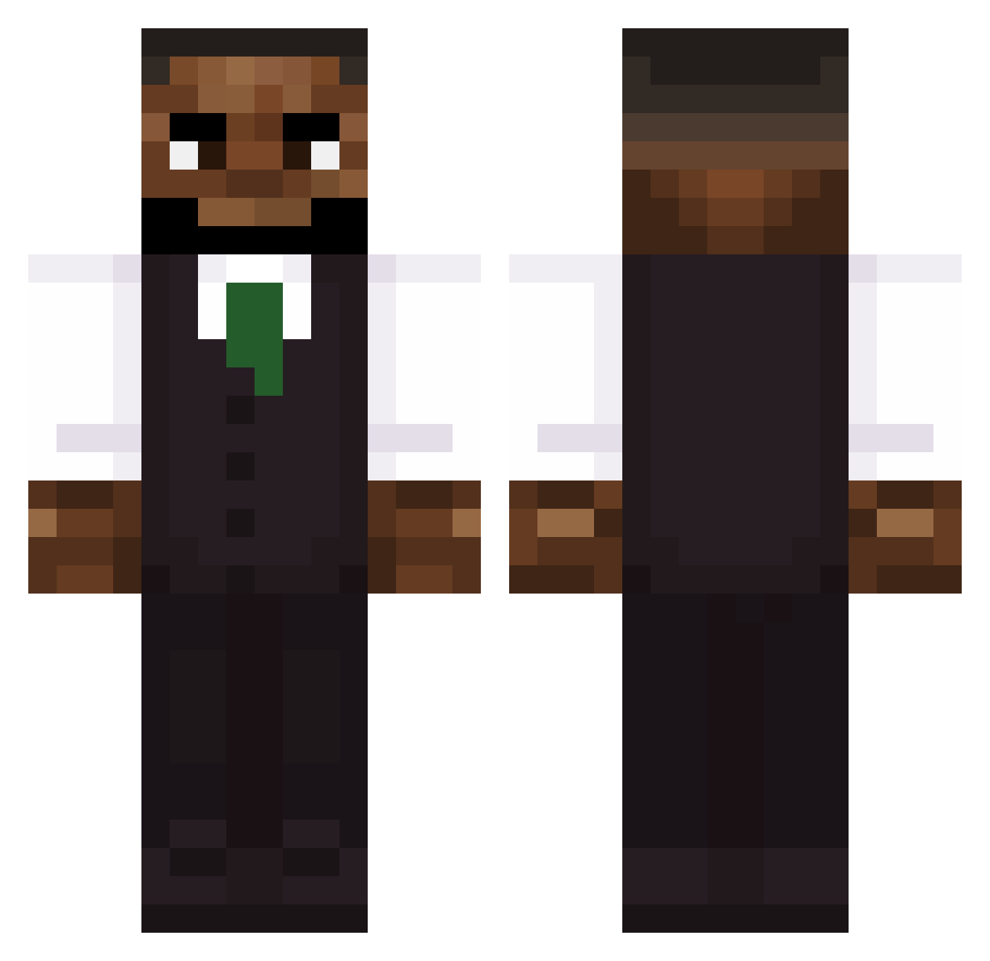 Pro_Luk Minecraft skin, front and back view