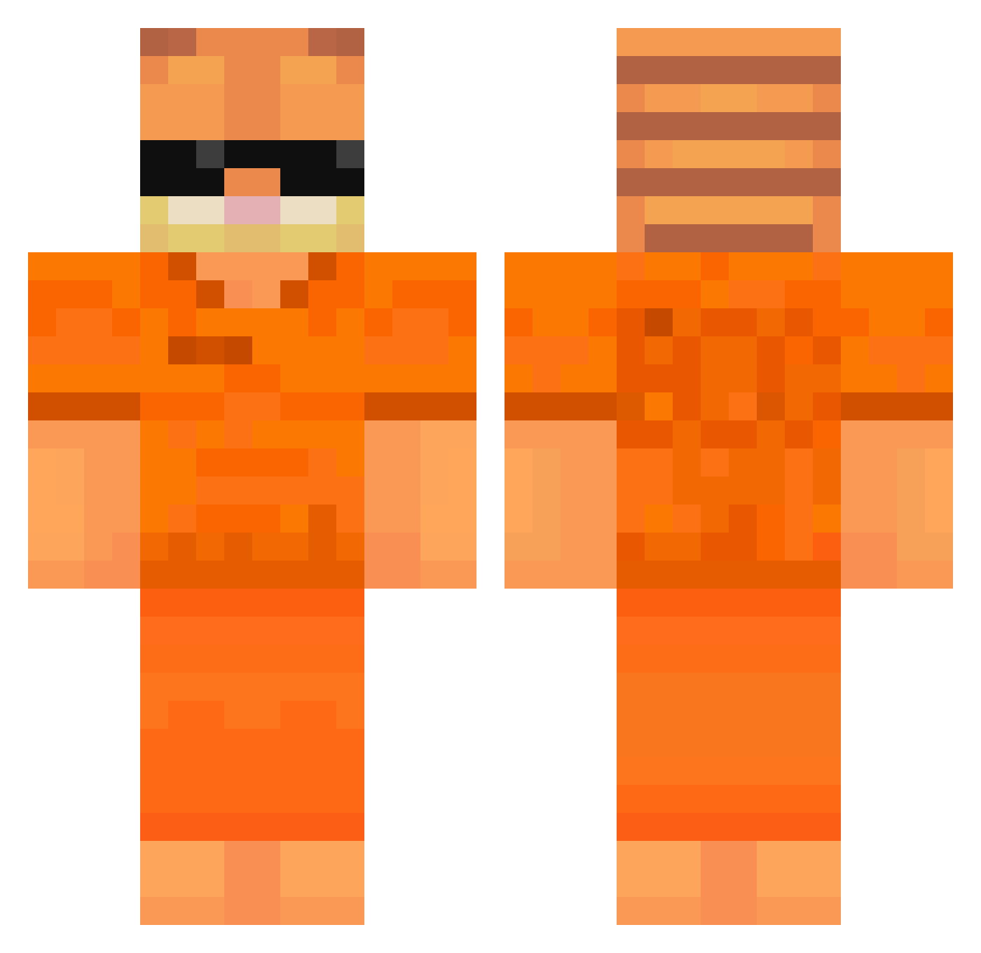 Gracko046 Minecraft skin, front and back view