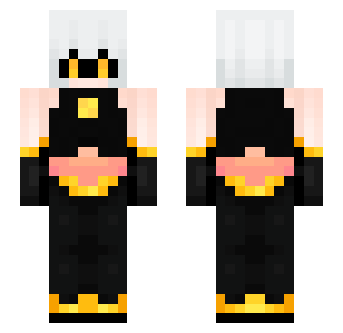FadedSunX Minecraft skin, front and back view