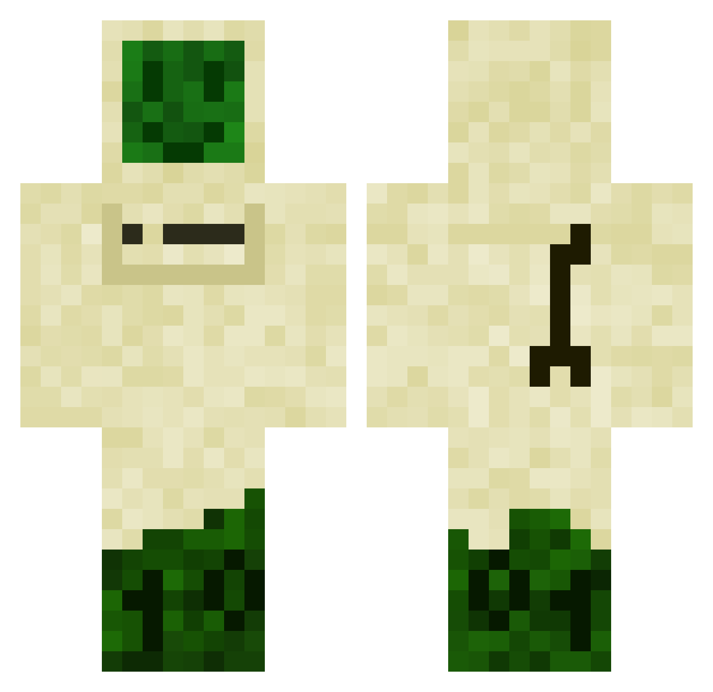 crpt0 Minecraft skin, front and back view