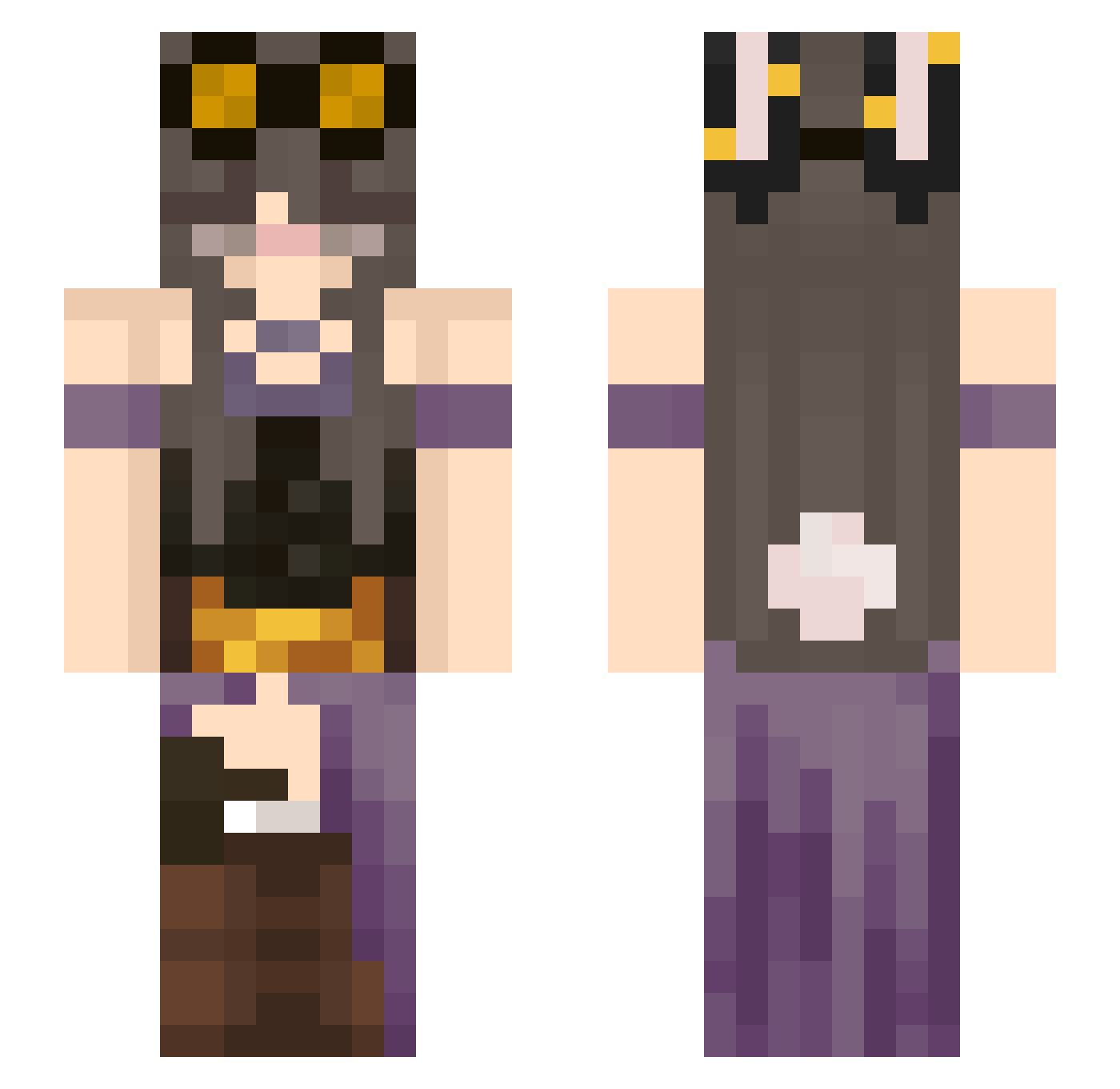 ValThang Minecraft skin, front and back view