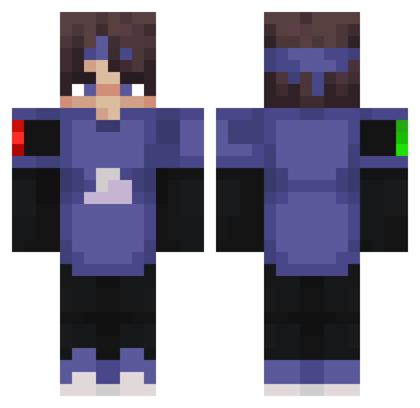 Osby_ Minecraft skin, front and back view