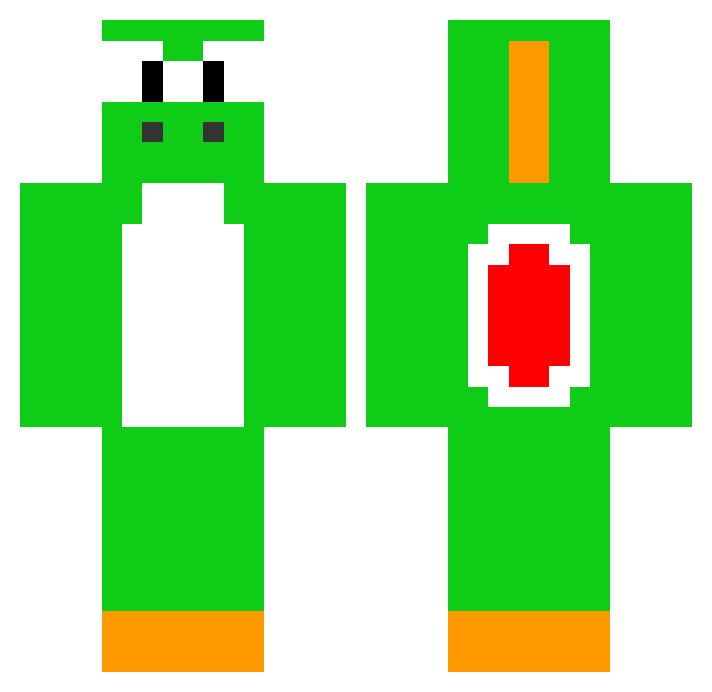 IlRullo Minecraft skin, front and back view