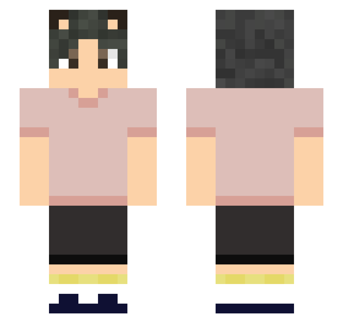 BradNotFound Minecraft skin, front and back view