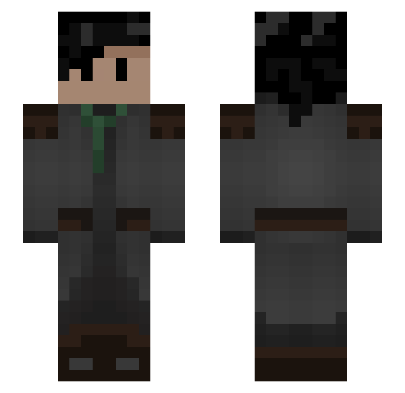 Yohrool Minecraft skin, front and back view