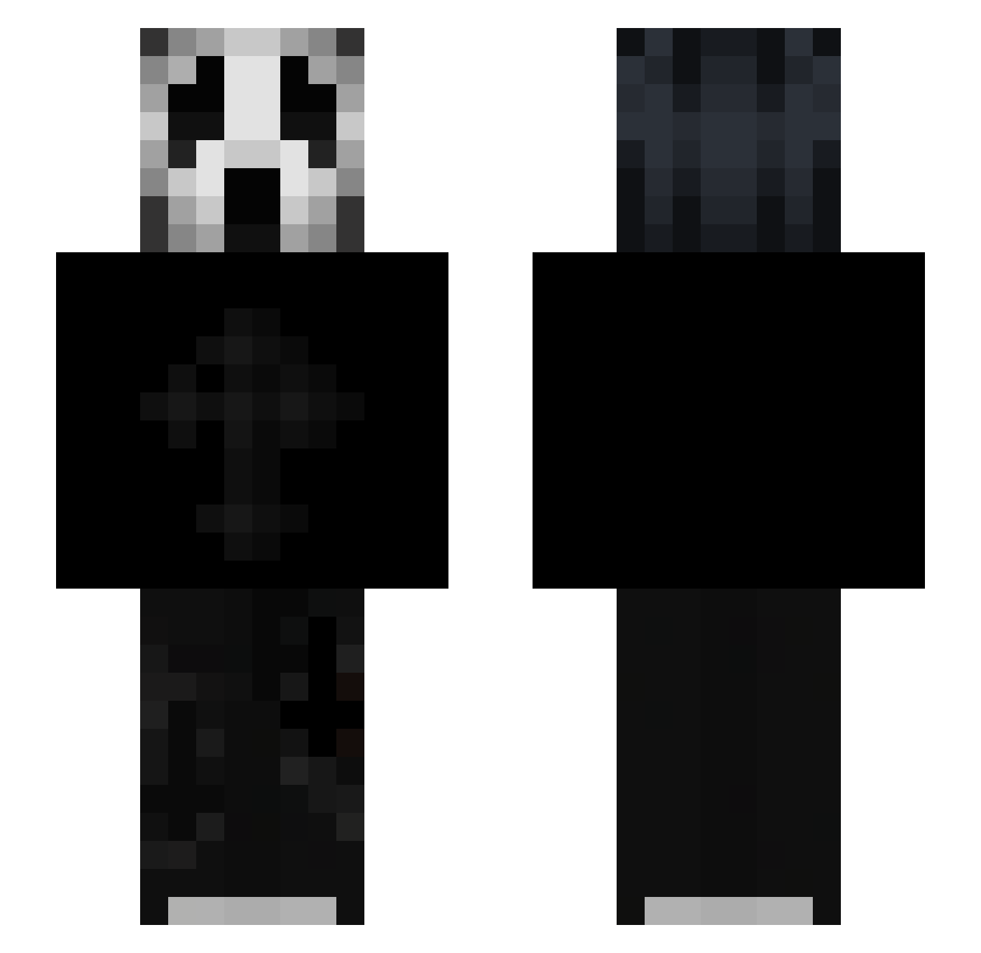 MinecraftPvpGOD3 Minecraft skin, front and back view