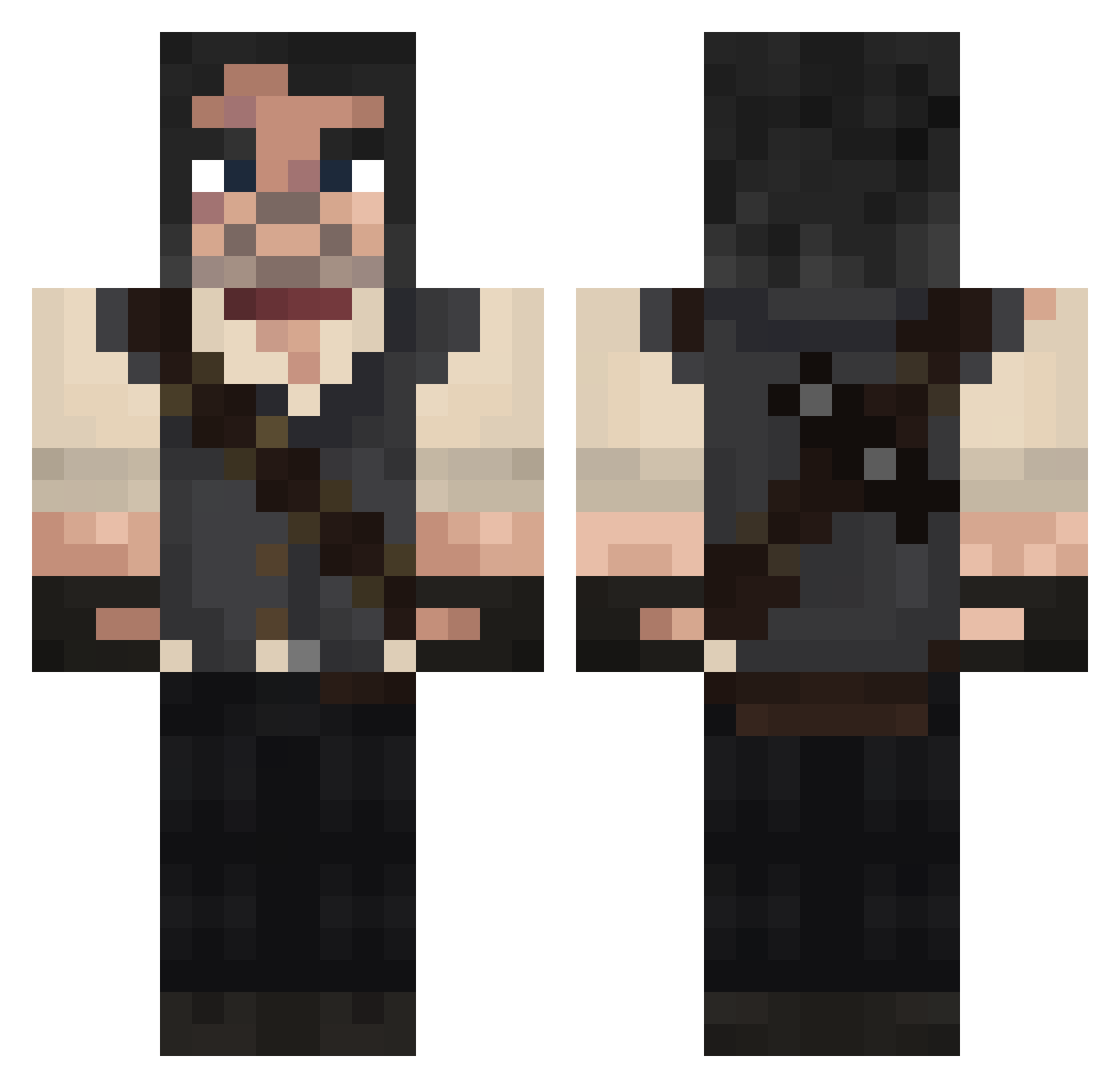 Skyyapper Minecraft skin, front and back view