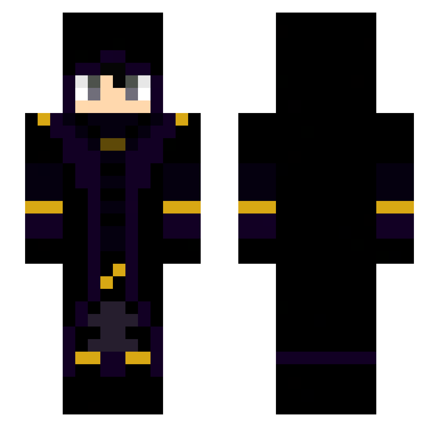Karma_LeonOP Minecraft skin, front and back view